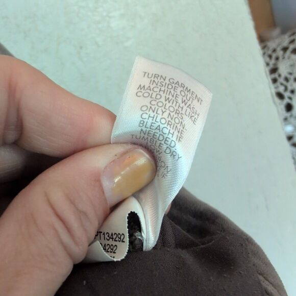 J Jill Charcoal Gray Velvet Velour Pants Jeans Stretch Taper Womens 8 Petite - Picture 9 of 12